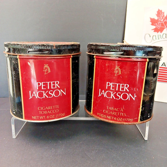 Other - Rare Peter Jackson Tobacco Containers Canada Bilingual Fair Condition 2pcs